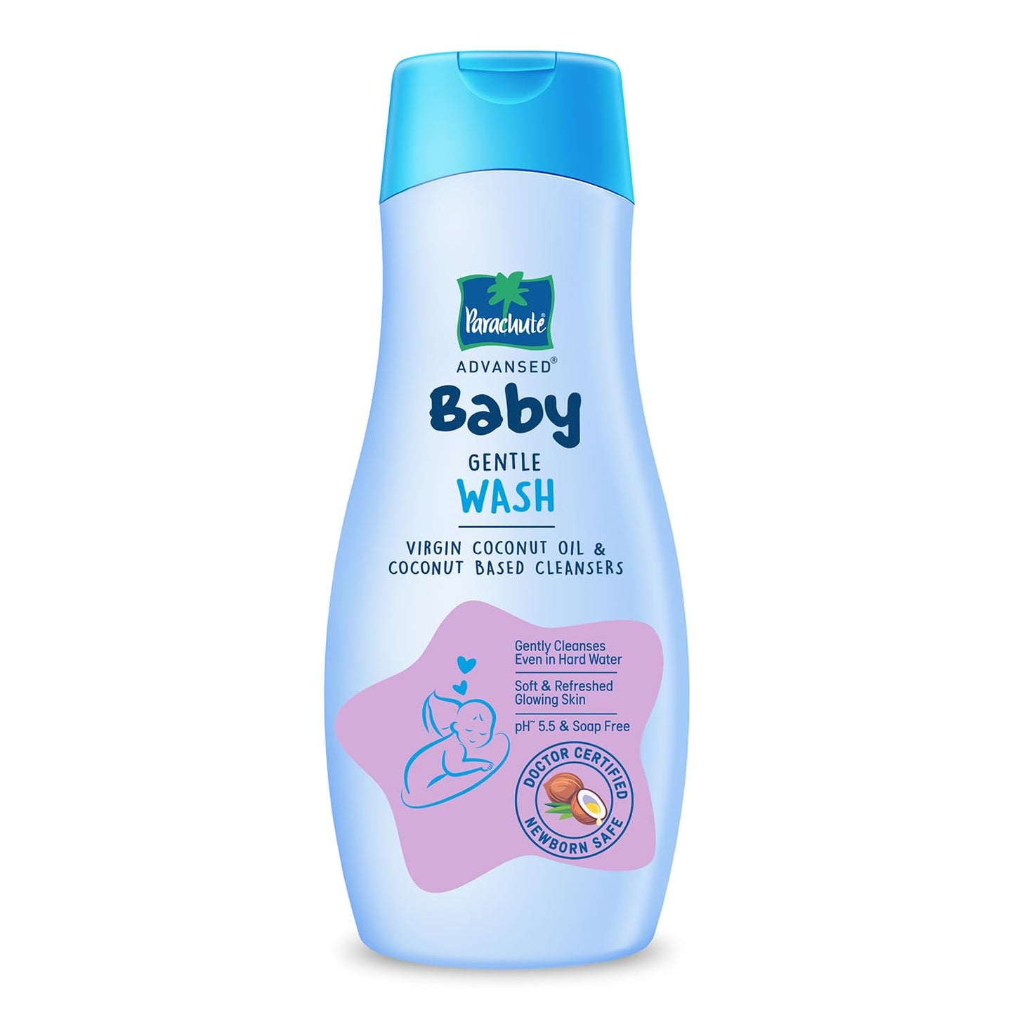 Parachute Advansed Baby Gentle Wash For New Born | Enriched With Virgin Coconut Oil | Gently Cleanses In Hard Water | Doctor Cer