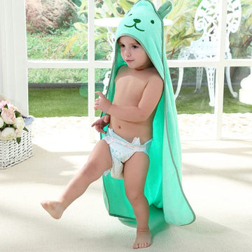 Baby Hooded Toddler Towel with Bear Ear- Soft and Thick 100% Cotton Bath Set for Kids Girls Boys Infant and Toddler, Good Choice