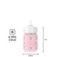 Lifefactory 8-Ounce Stainless-Steel Vacuum-Insulated Wide-Neck Baby Bottle With Straw Cap, Desert Rose, Ls2241Wdr4