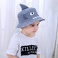 Shark Sun Hat For Kids Toddler Little Summer Bucket Hat Fisherman Play Cap For Boy Girl Grey