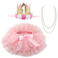 Bgfks Baby Girls Soft Tutu Skirt With Diaper Cover,1St Birthday Party Tutu Skirt Sets (Pink)
