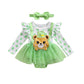 Baby Girl Valentines Outfit Love Heart Valentine Romper Dress Long Sleeve Onesie Newborn Valentines Day Clothes (St Patricks Clo