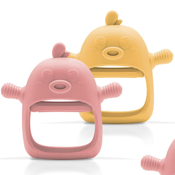 ALTANIM Baby Teething Toys, Never Drop Silicone Chew Toys, Mittens for Babies Over 3 Months, Pacifiers for Breast Feeding, BPA F