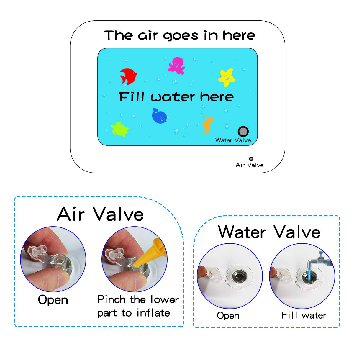 Water Mat Infant Toys, Inflatable Tummy Premium Water Mat Baby And Toddlers Is The Perfect Fun Time Play Activity Center Your Ba