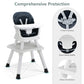 Infans 8 In 1 Baby High Chair, Convertible Highchair For Babies And Toddlers, Infant Dining Booster Seat, Building Block Table,