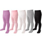 Marchare Baby Girls Tights Thick Solid Cable Knit Leggings Winter Warm Stockings For Toddler Girls 3-6 Months Purple/Light Grey/