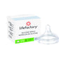 Lifefactory Stage 1 (0-3 Months) Wide Neck Silicone Nipple, 1-Pack, Clear, (LG8616)