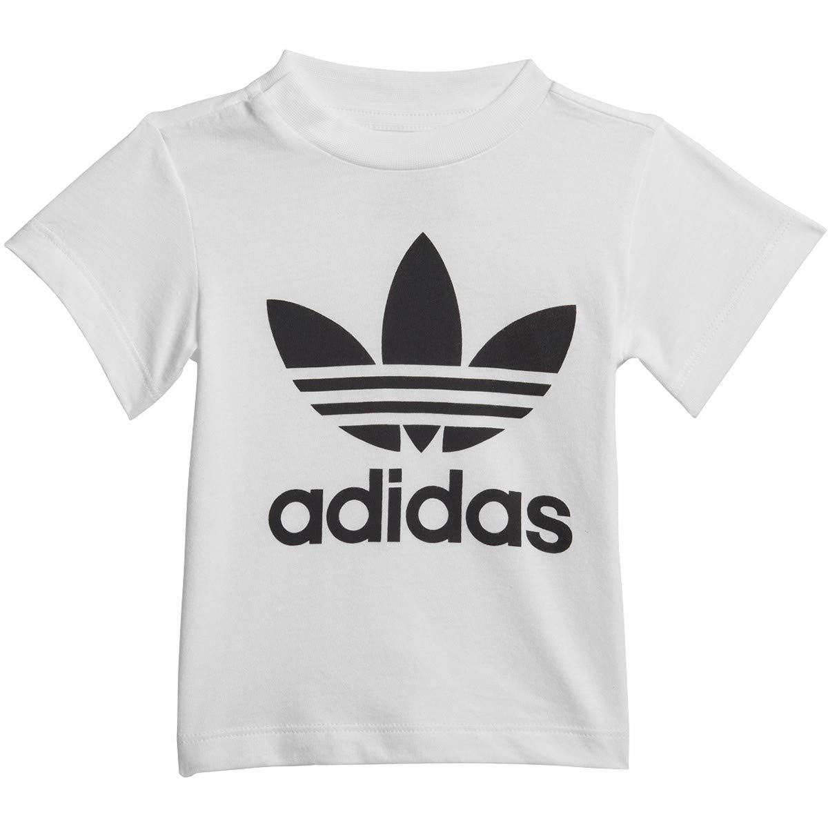 Adidas Originals Unisex Baby Trefoil Shorts Tee Set T Shirt, White/Black, 3 Months Us