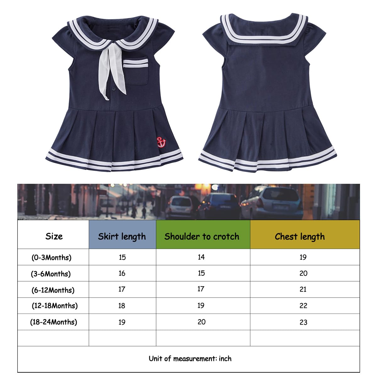 Lxkikmm Baby Girl Nautical Dress Sailor Suit Jumpsuit Romper With Hat