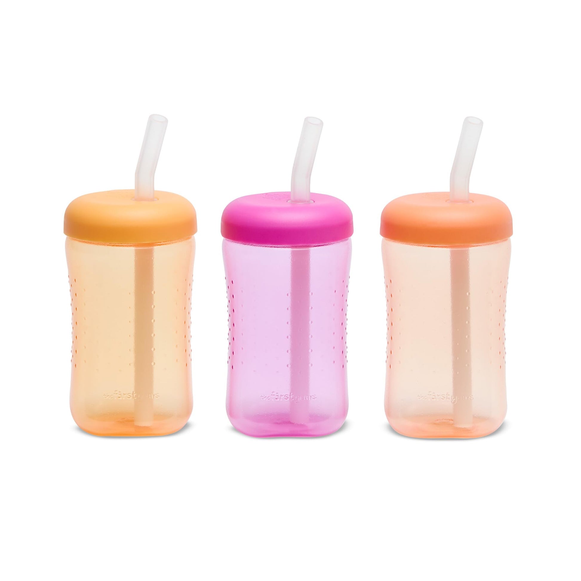 The First Years Squeeze & Sip Toddler Straw Cups - Squeezable Transition Sippy Cup with Silicone Straw - Toddler Feeding Supplie