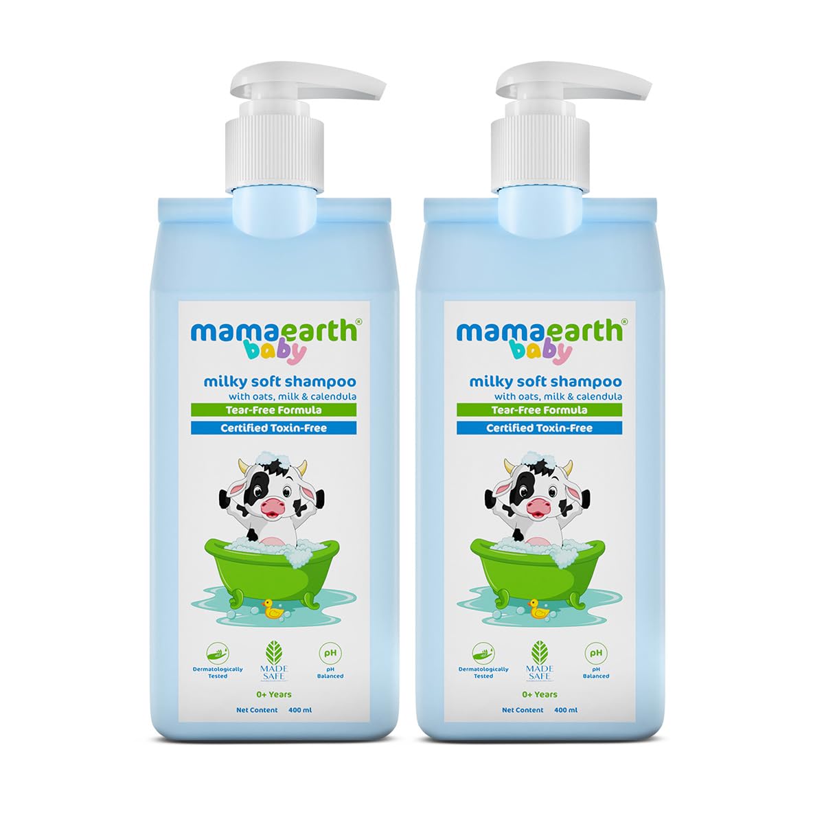 Mamaearth Milky Soft Shampoo For Babies | Infused With Oats, Milk And Calendula | Gently Cleanses Hair, Balances Scalp Ph & Make