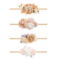 Nuwajp 4 Pcs Baby Girls Headbands Flowers Hairbands Soft Nylon Elastics Hair Bows Handmade Floral Hair Accessories For Newborn I