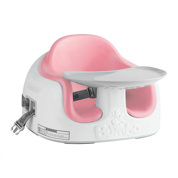 Bumbo Baby Toddler Adjustable Height 3-In-1 Convertible Non Slip Floor Seat High Chair And Booster Seat Combo With Removable Tra