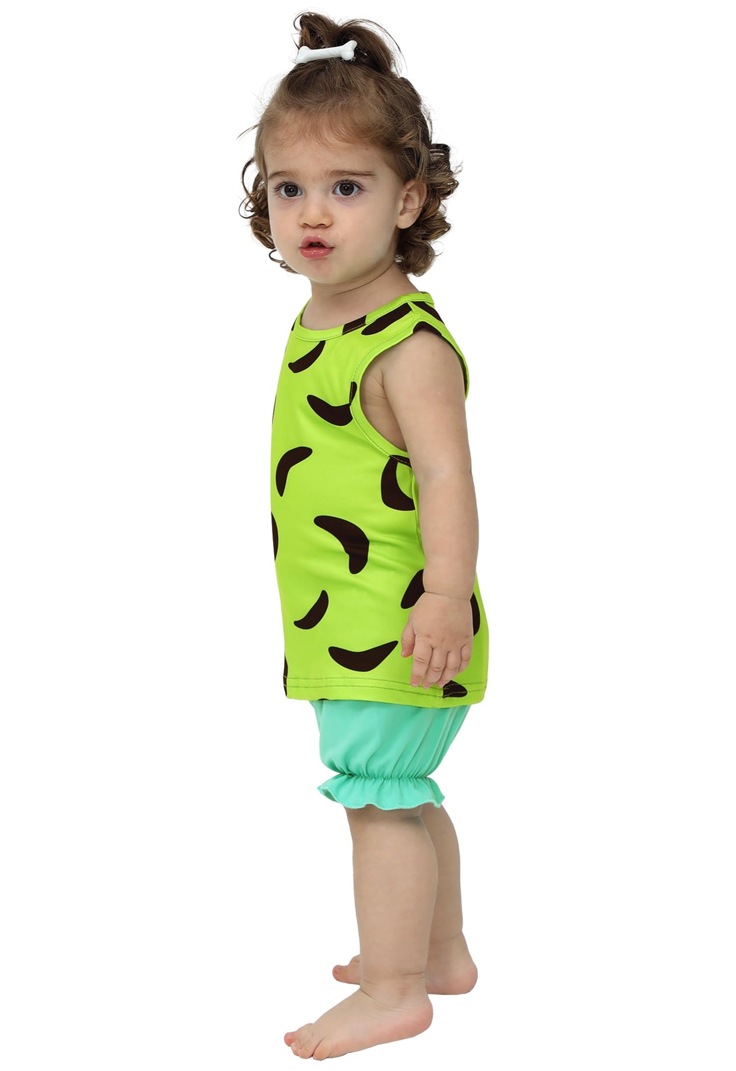Halloween Pebbles Shorts Clothing Set Cavegirl Stone Age Family Outfit 5-6 Years