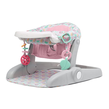 Summer Infant Learn-To-Sit Stages 3-Position Floor Seat, Sweet-And-Sour Pink - Sit Baby Up To See The World - Activity Seat Is A