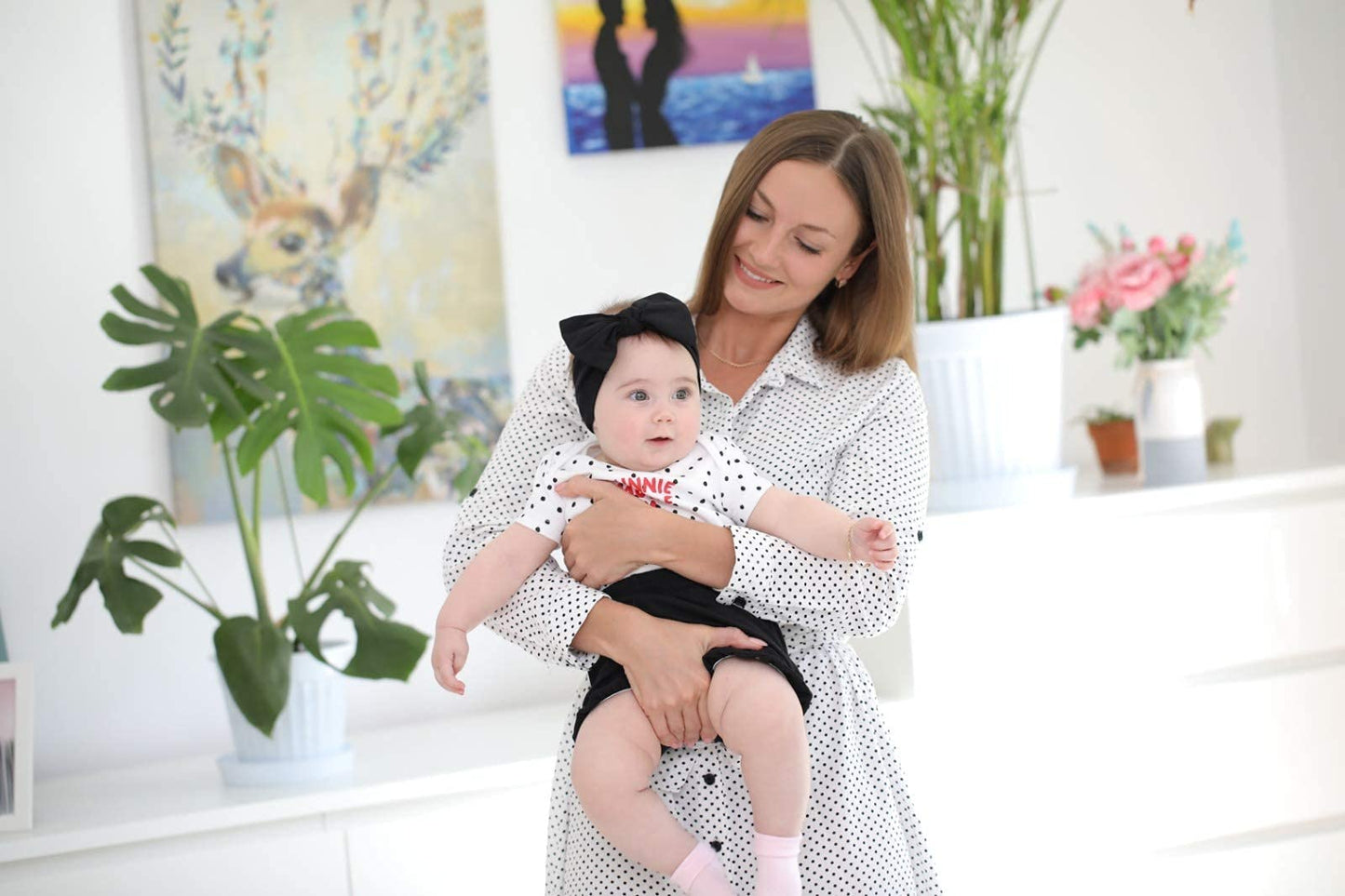 Babygiz Baby Girl Headbands-Infant,Toddler Cotton Handmade Hairbands With Bows Child Hair Accessories (Black)