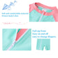 Umelok Toddler Girls Swimsuit One Piece Full Zip With Long Sleeve Upf 50+ Sun Protection Swimwear Rash Guard Shirts Pink Green,1