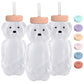 Honey Bear Straw Cups for Babies 3 pack, 8oz honeybear straw cup with improved safety lid design, Straw learning therapy cup. Le