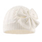 Jangannsa Winter Warm Knitted Baby Hat For Girls Cotton Lined Infant Toddler Hat Autumn Cute Bow Classic Girls Beanie 0-6Y(M,Whi