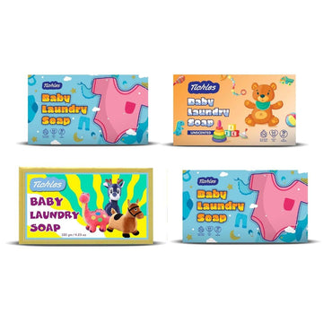 Tickles (Pack Of 4) Nirol Handmade Organic Washing Soap For Baby Clothes Diaper, Accessories Mainly For Sensitive Skin 100% Chem
