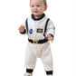 Lxkikmm Baby Toddler Boy Astronaut Costume Space Suit Cosplay Party Jumpsuit Halloween Rompers,White 18-24 Months