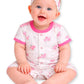 Tuddybuddy 100% Cotton Shorts Romper/Jumpsuit/Bodysuit Set For Baby (Pack Of 1 Playsuits  Rose  Snap Closure,03 Months)