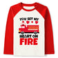 Cm-Kid Kids Valentines Shirt Girls Boys Firetruck Print Long Sleeve T-Shirt Toddler Valentines Patchwork Outfit Tees Clothes 2-3
