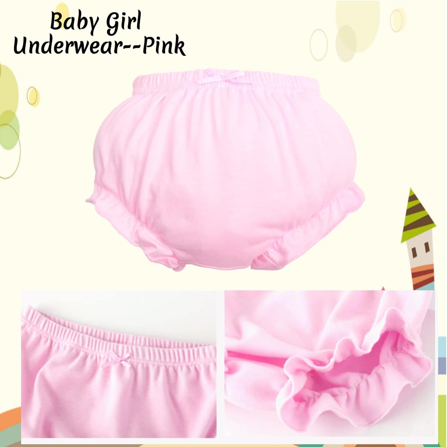 Baby Bottom, Bloomers - Toddler Girls Underwear Shorts 12-18 Months