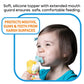 Buon Bambini Soft Sip Baby Food Pouch Toppers With Travel Case, 100% Silicone, Aqua/Blue, 2-Pack