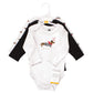 Hudson Baby Unisex Baby Cotton Long-Sleeve Bodysuits, Bonjour Dachshund, 0-3 Months