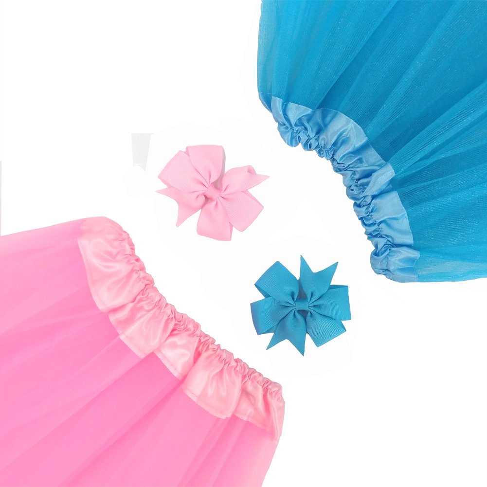 Lylkd 6Pcs Tutus For Girls Princess Ballet Tulle Skirt Dress Up Costumes(2-8T)