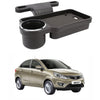 Oshotto (FT04) Foldable Car Auto Headrest Rear Back Seat Table Drink Food Cup Tray Holder Compatible with Tata Zest  Black