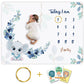 Custom Catch Monthly Milestone Blanket | 1 To 12 Months | Best For Newborn Boy & Girl, Multicolor, Cotton, Skin Friendly, Count 