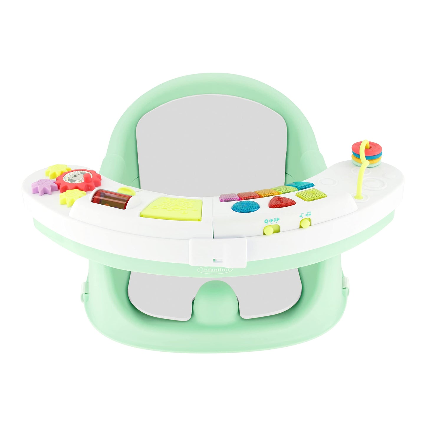 Infantino Music & Lights 3-in-1 Discovery Seat and Booster - Convertible Booster, Infant Activity Seat and Feeding Seat with Ele