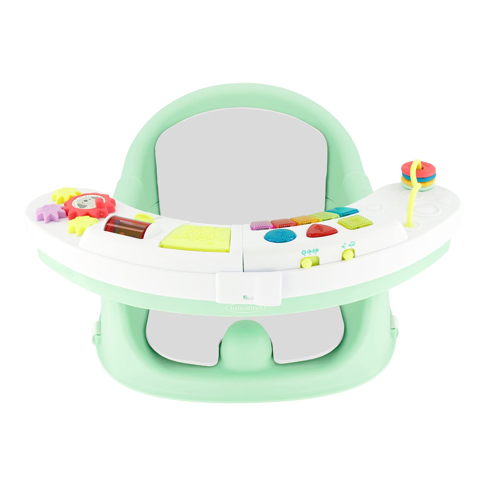 Infantino Music & Lights 3-in-1 Discovery Seat and Booster - Convertible Booster, Infant Activity Seat and Feeding Seat with Ele