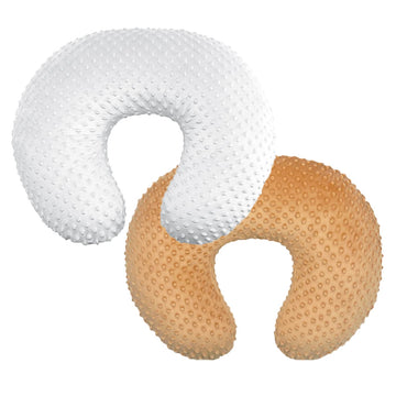 Owlowla 2Pack Nursing Pillow Cover White&Caramel Nursing Pillow Covers Set Breastfeeding Pillow Slipcover Fits Naked Nursing Pil