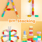 D-FantiX 39 PCS Silicone Sorting Stacking Rocks Stones, Sensory Learning Montessori Toys for 3 4 5 6 Year Old Kids, Educational