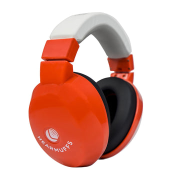 Lucid Audio HearMuffs Kids Hearing Protection Red/White (Over-the-ear Sound Protection Ear Muffs Ages 5+)