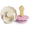 Frigg Daisy Natural Rubber Baby Pacifier | Made In Denmark | Bpa-Free (Cream/Lupine, Size 2) 2-Pack