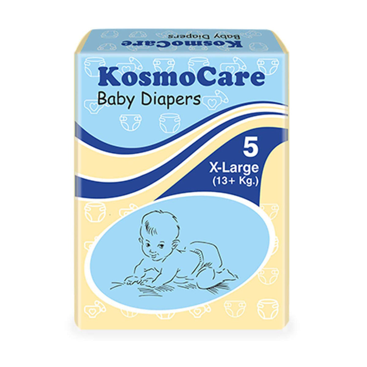 Kosmocare Baby Diapers Tape Style Extra Large60 Count