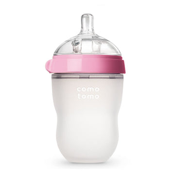 Comotomo Baby Bottle Single Pack, Pink, 8Oz