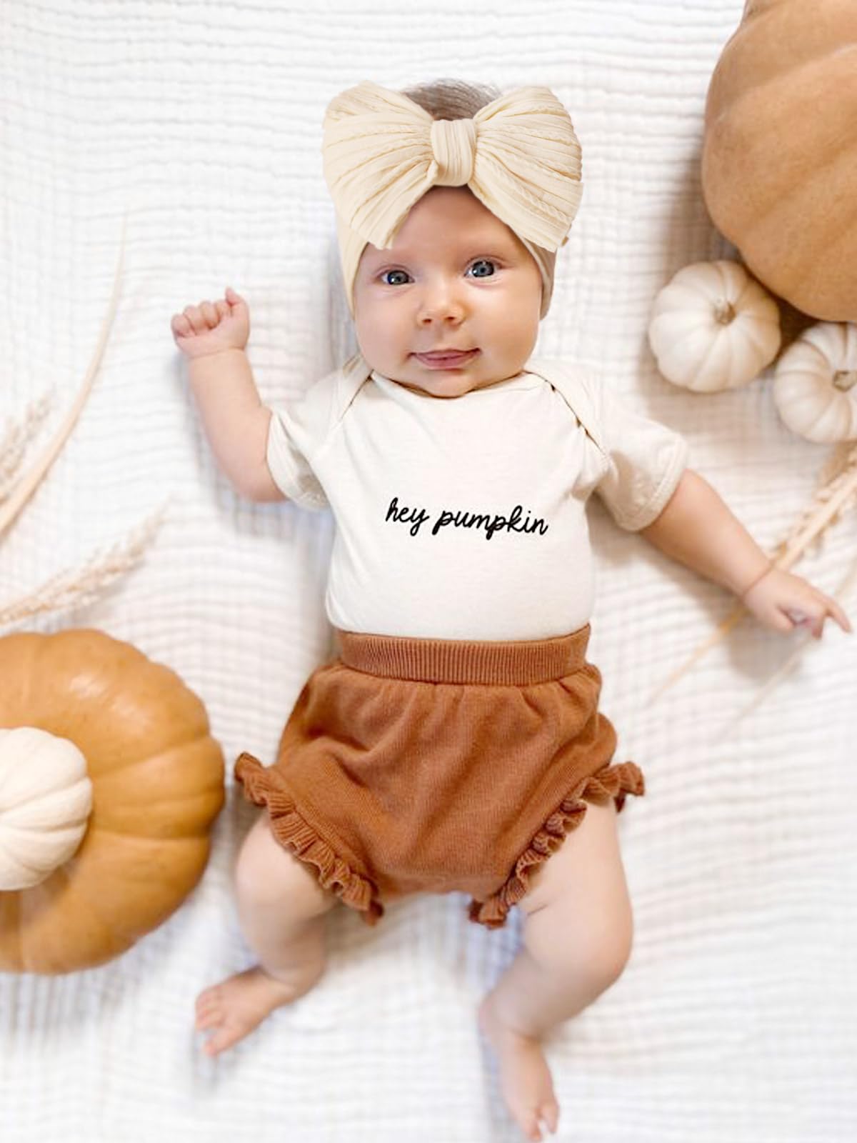 Dreshow Bqubo Handmade Baby Headbands Soft & Stretchy Hair Bands With Bows Nylon Bows Hairbands For Girls Newborn Infant Toddler