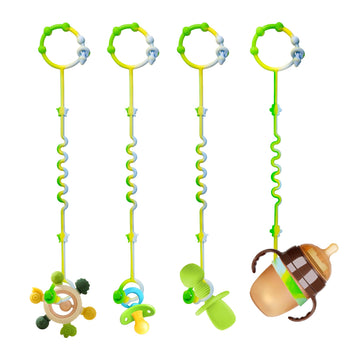 Rtmok Silicone Pacifier Clip,Applies To Car Seat,High Chair,Stroller Accessories,Cribs,Rocking Chair
