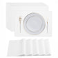 Disposable White Paper Placemats For Dining Table - 100-Pack 18' X 12' Cloth-Like Rectangle Paper Placemats For Baby, Kids, Pa