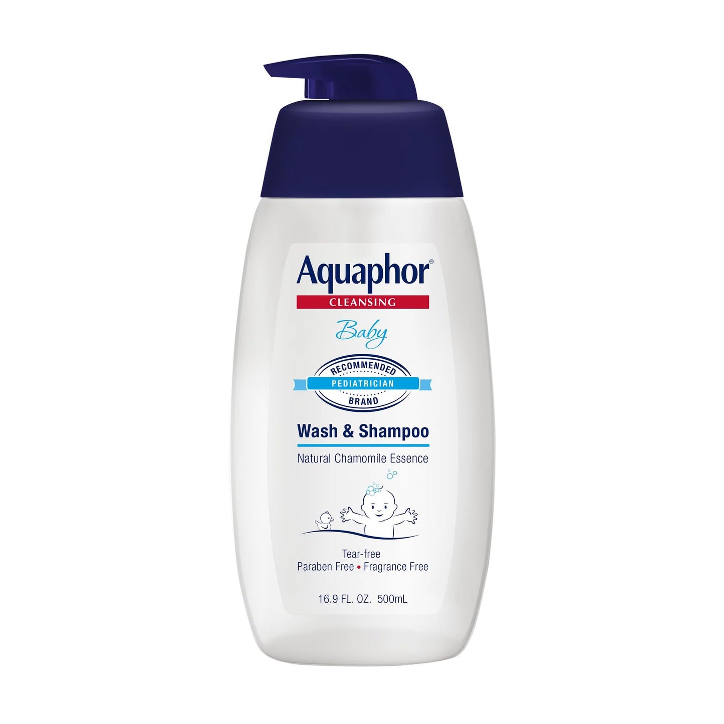 Aquaphor Baby Wash & Shampoo Fragrance Free - 16.9 Oz, Pack Of 4