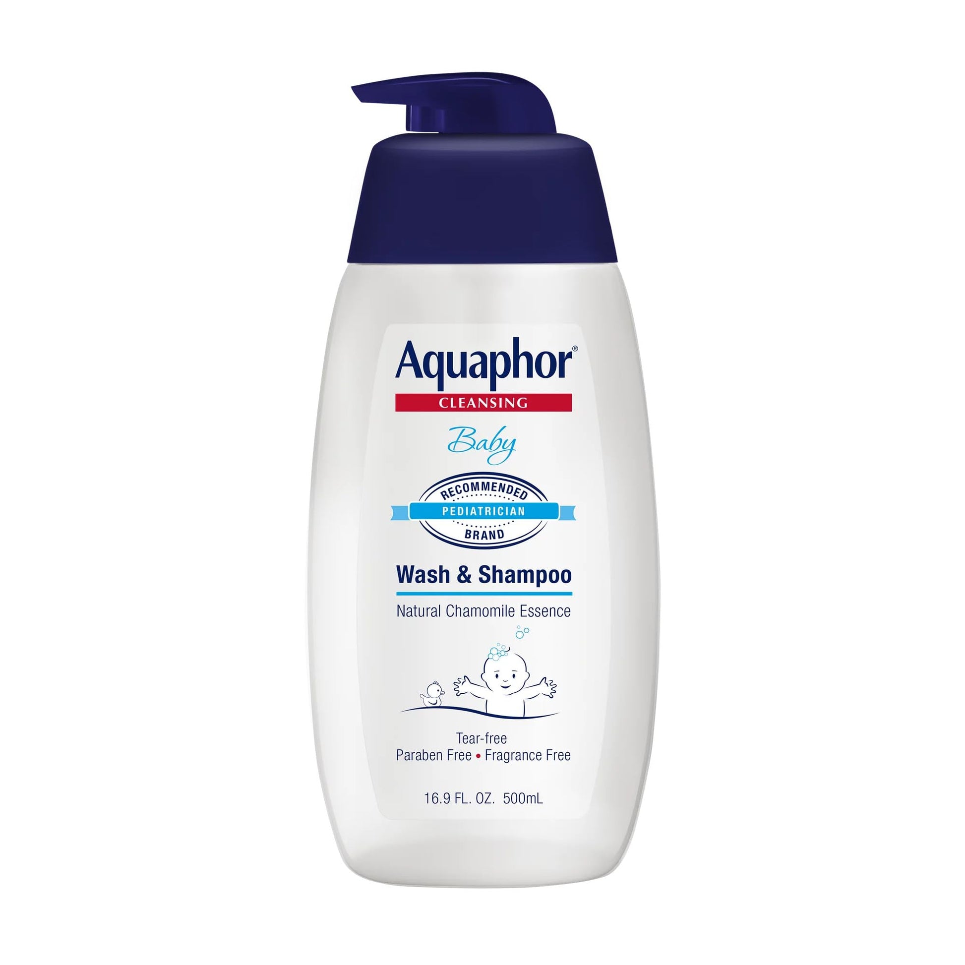 Aquaphor Baby Wash & Shampoo Fragrance Free - 16.9 Oz, Pack Of 4