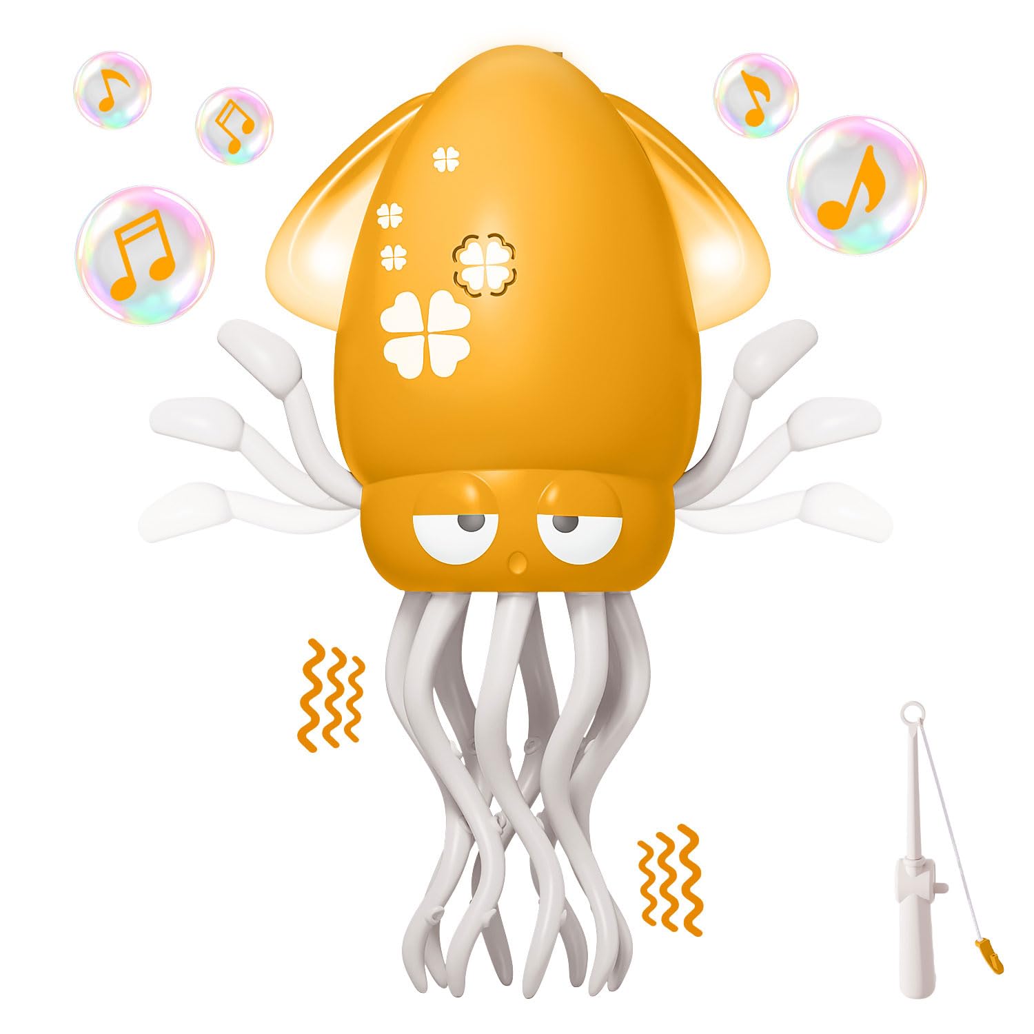 topfresh Electric Crawling Dancing Octopus Toy - LED Lights & Music, USB-C Rechargeable Tummy Time Toy for 36 Months-6 Years Tod