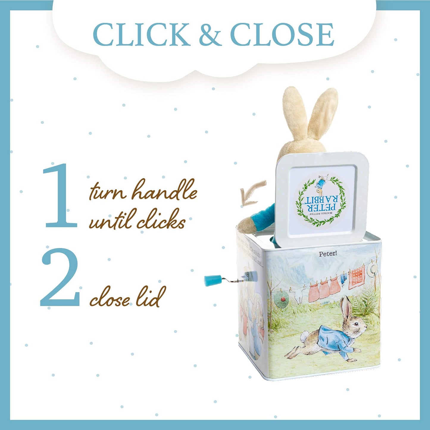 Beatrix Potter Peter Rabbit Jack-in-The-Box, Multi-colored, Standard