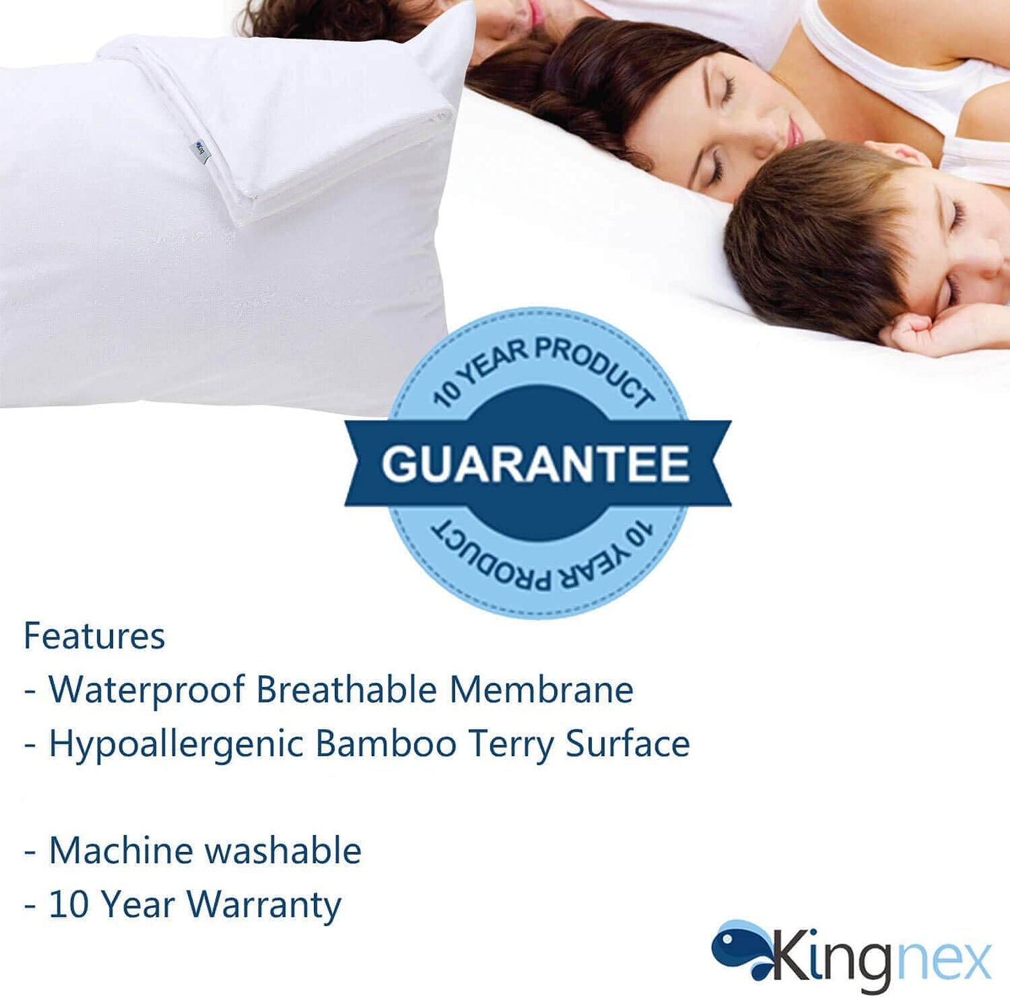 2 Pack Waterproof Feather Proof Toddler Pillow Protectors Drool Proof 13'X18' Or 14'X19' Or 12'X20' Pillow Cover For Baby