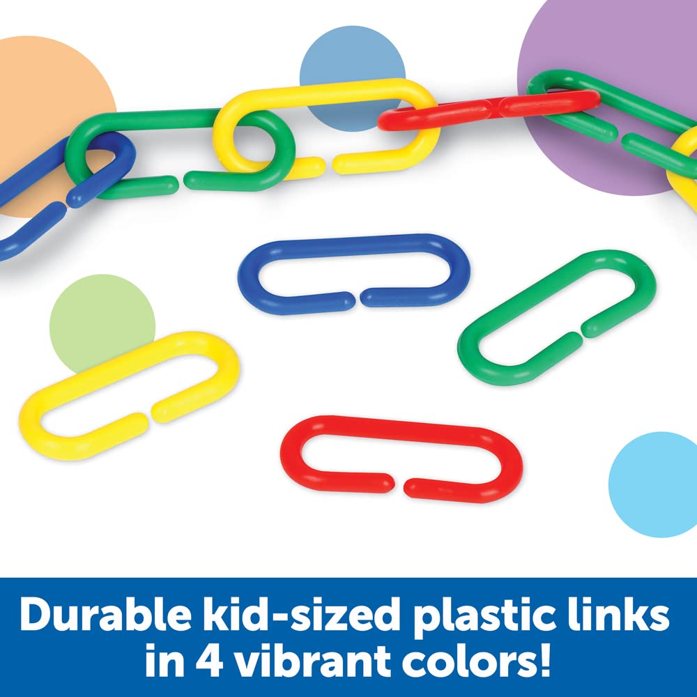 Learning Resources Link N Learn Links - 500 Pieces, Ages 3+, Preschool Learning Supplies, Toddler Learning Toys, Back to Schoo